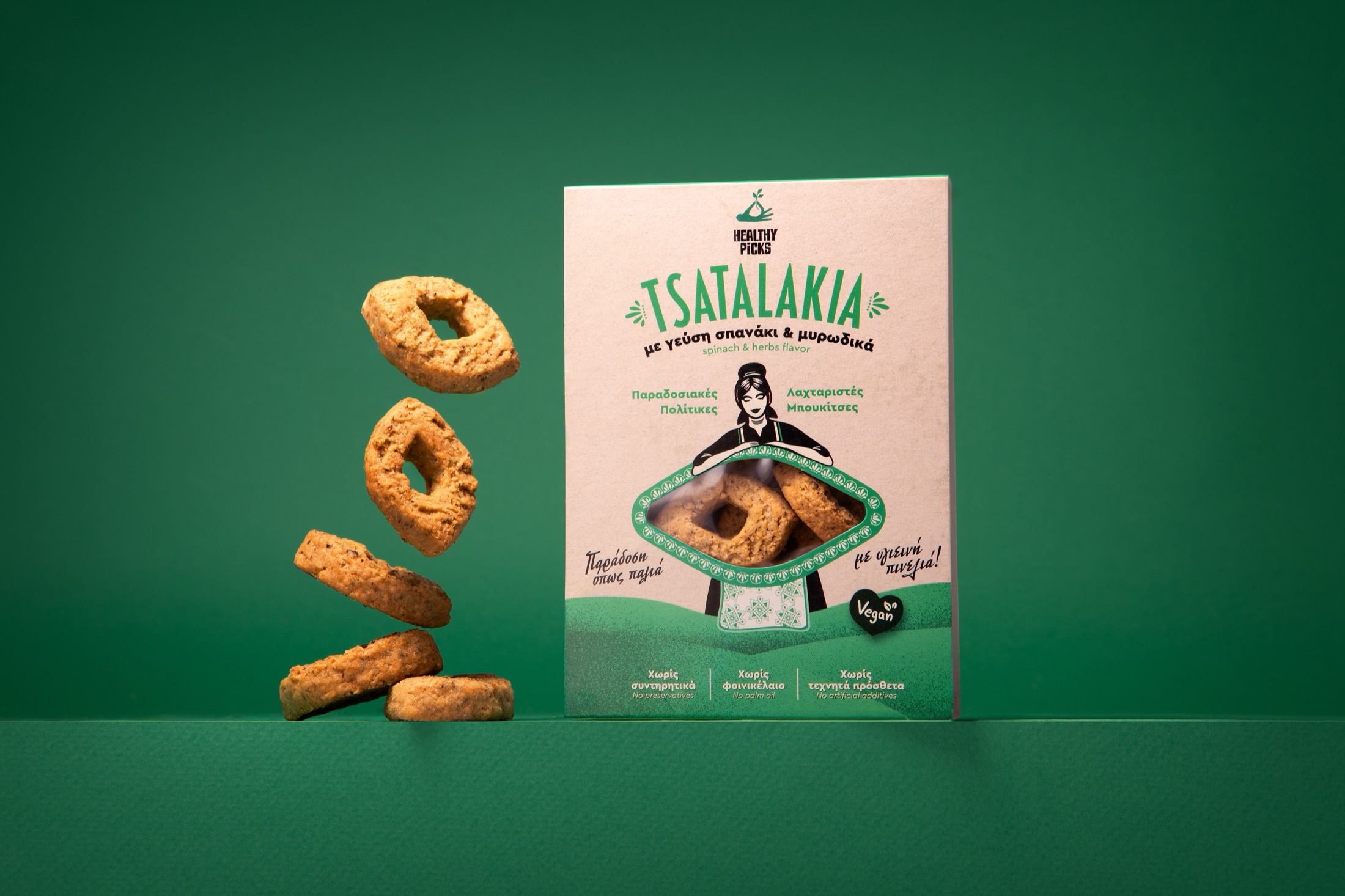Tsatalakia packaged food product hero photographed in Athens for e-commerce and website use
